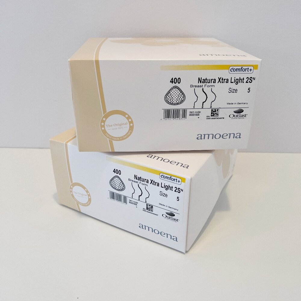 Amoena Prosthetic Breast Forms for Mastectomy, Set of 2, Natura Xtra Light 2S - Picture 5 of 5